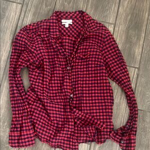 J. Crew Red and Black Plaid Shirt